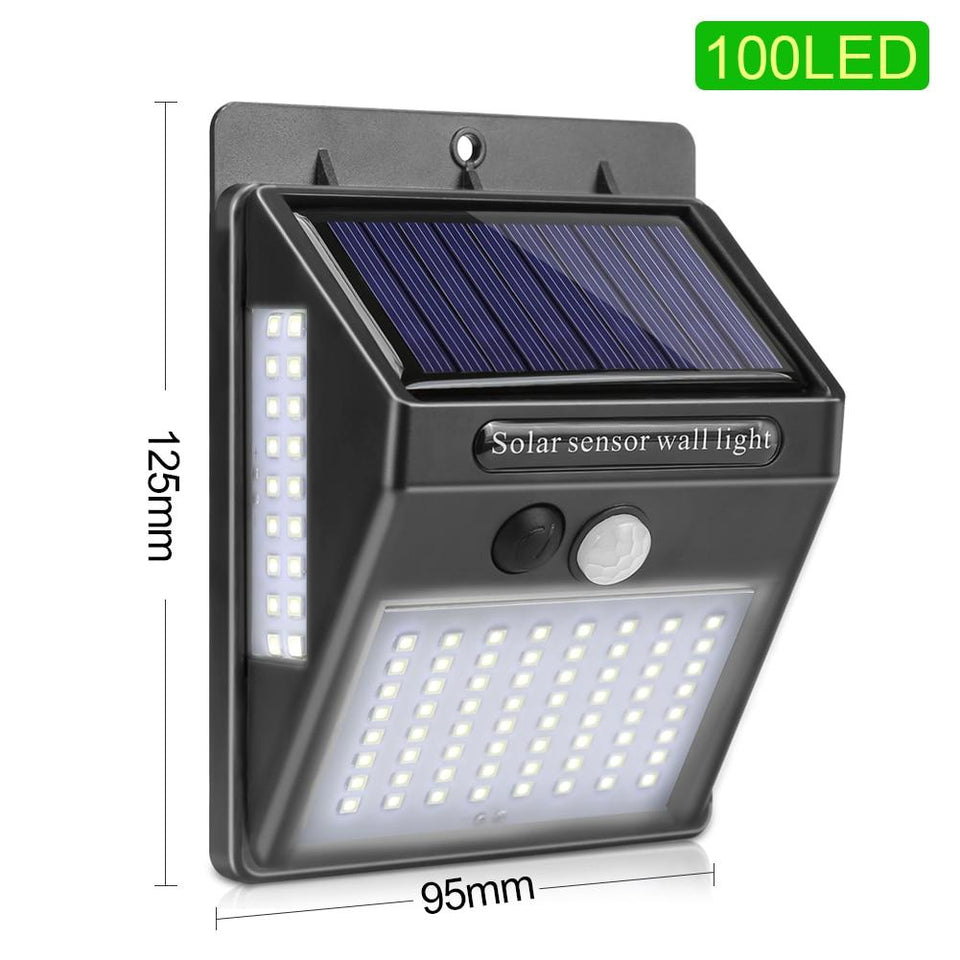 Luz de Segurança com Painel Solar e Sensor de Movimento