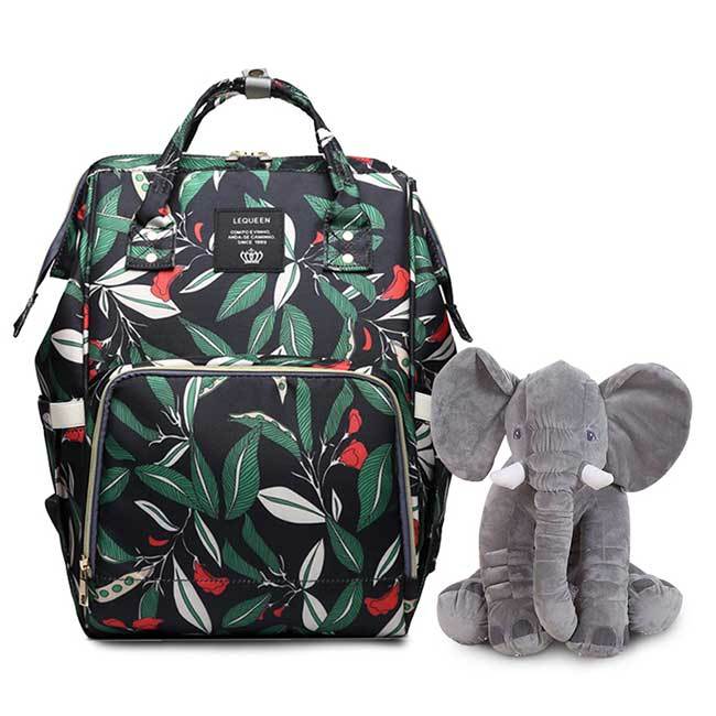 Bolsa Maternidade L'equeen®️ + Brinde Elefantinho Soninho 40cm