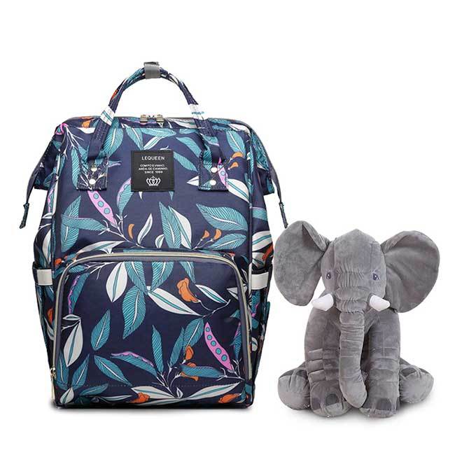 Bolsa Maternidade L'equeen®️ + Brinde Elefantinho Soninho 40cm