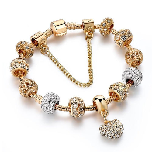 Pulseira Golden & Silver Heart - Super Lançamento 2019