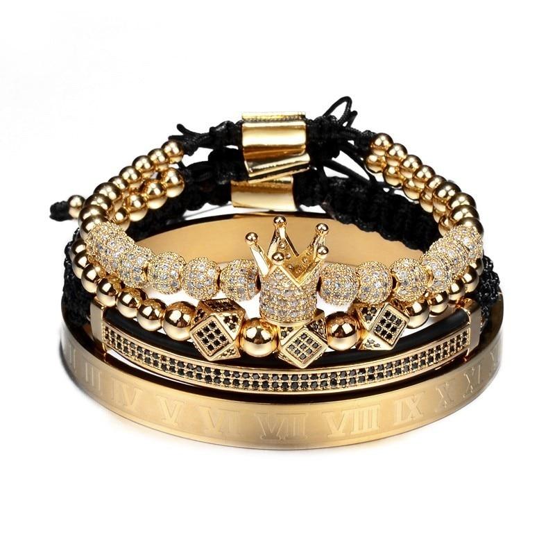 Bracelete Royal Golden Crown® - 4 Peças